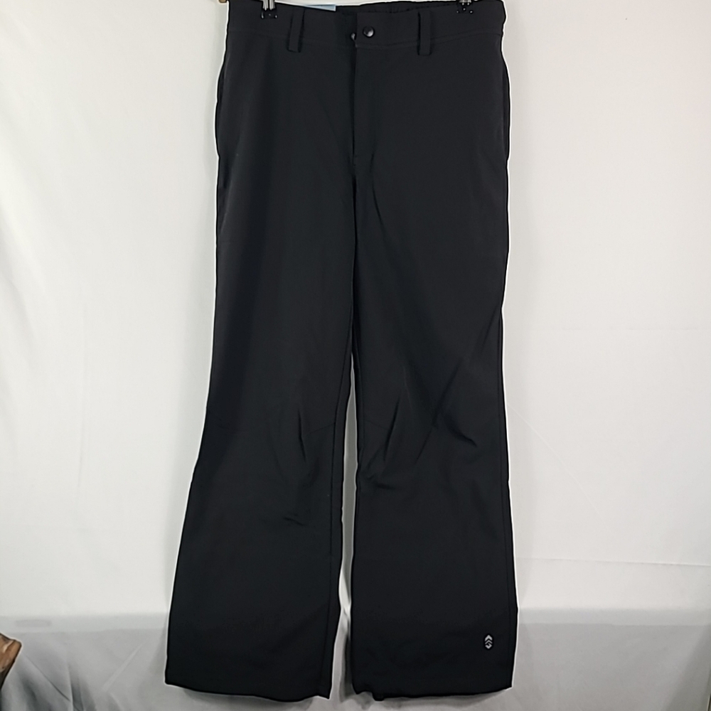 Free Country Men's Flex Softshell Black Ski Pants Wind Water Resistant Sz Large